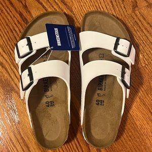 Brand-New White Birkenstock Size 40 Sandals